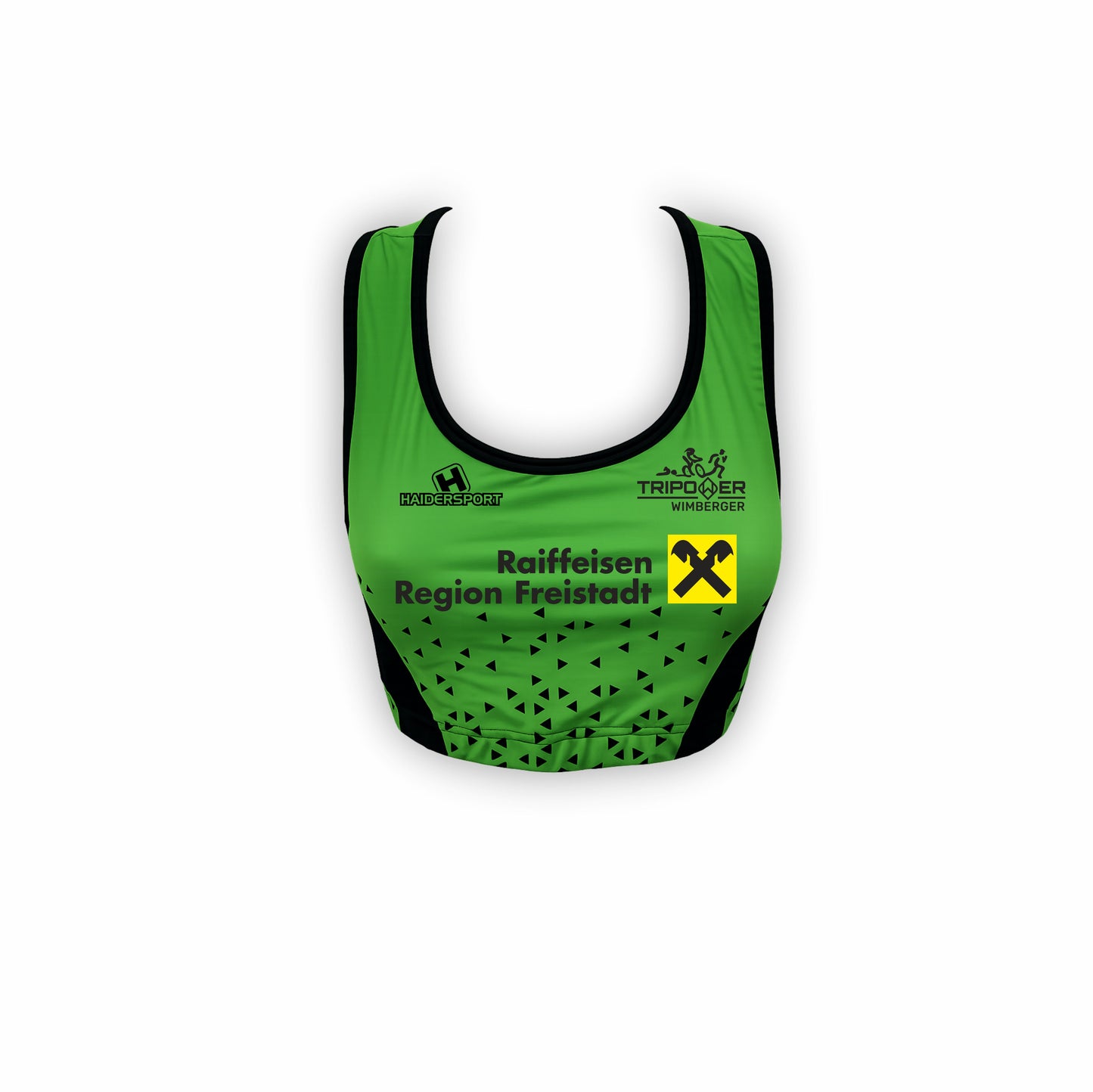 Damen-Top von Haidersport Tripower für Teamsport, schwarzes sportliches Oberteil mit atmungsaktivem Material.