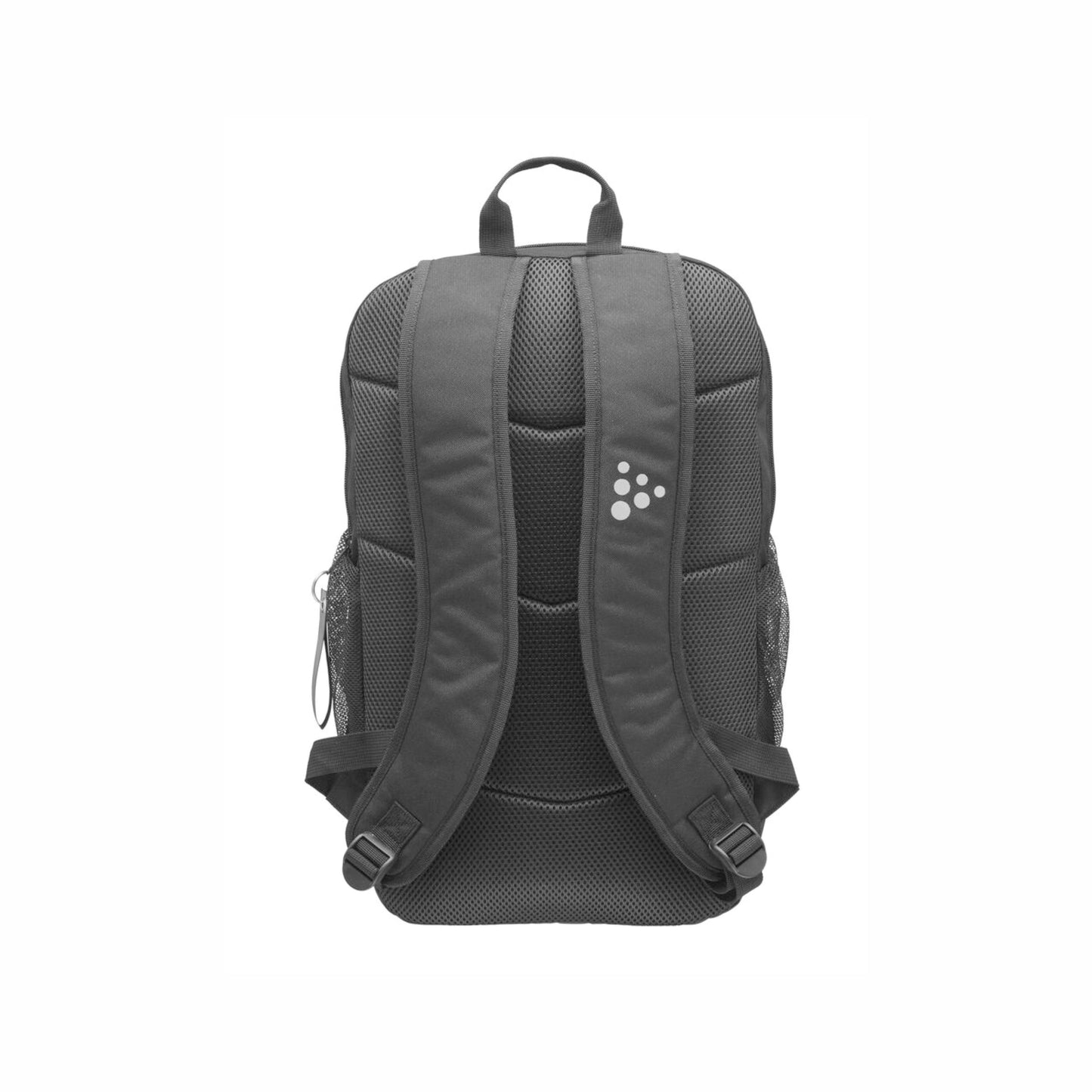 Rucksack der Marke Haidersport Ability Backpack mit gepolsterten Schultergurten und reflektierenden Elementen, von hinten fotografiert