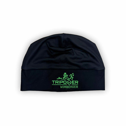Graue Tripower Haube von Haidersport, aus weichem Material, ideal für Teamsportarten, zeigt das stilvolle Design.